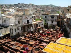 Fès, souk de teinturiers