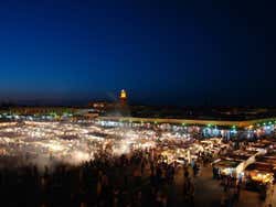 Place Jemaa el-Fna de nuit