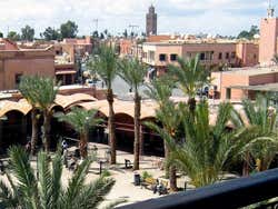 Marrakech vue d'une terrasse
